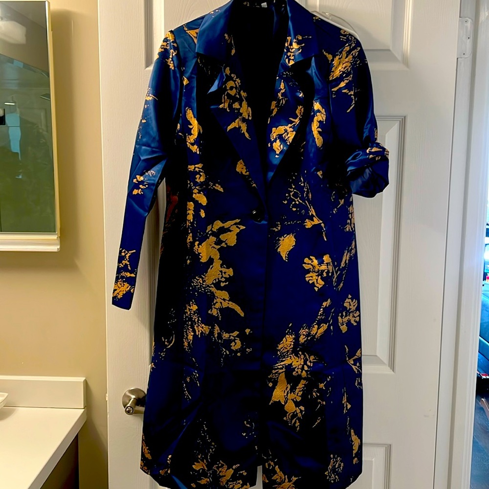 NWOT blue and gold coat